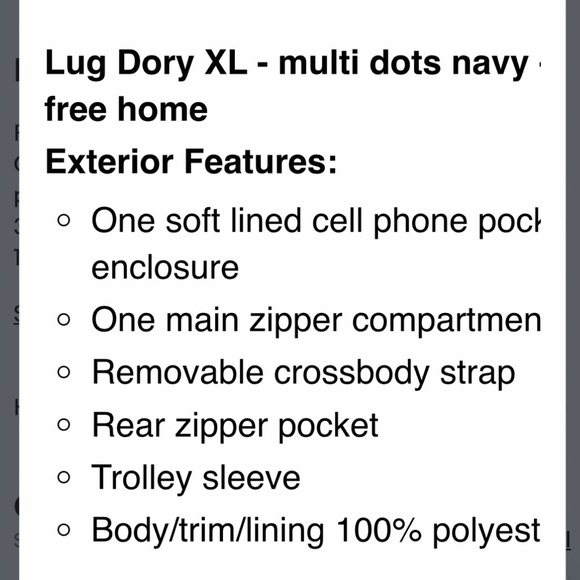 NWT Lug Dory XL in Multi dots Navy - Picture 9 of 10